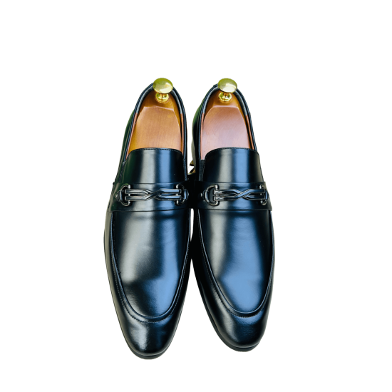Party & Casual With Slim To Leather Black Shoe For Men