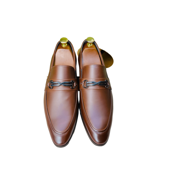 Party & Casual With Slim To Leather Brown Shoe For Men