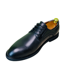 Party & Casual Oxford Plain With Lace Shoes For Men-Black
