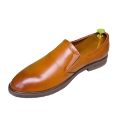 Party & Casual Oxford Shoes Without Lace Leather For Men-PM23023-Brown
