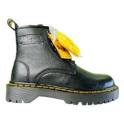 Full Boot With Original Leather Inspired By Martens Double Sole-39X43-Black
