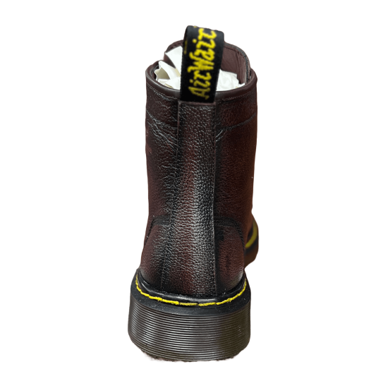 Special 44 & 45 Size Original Leather full Boot With Inspired By Martens single Sole-Brown