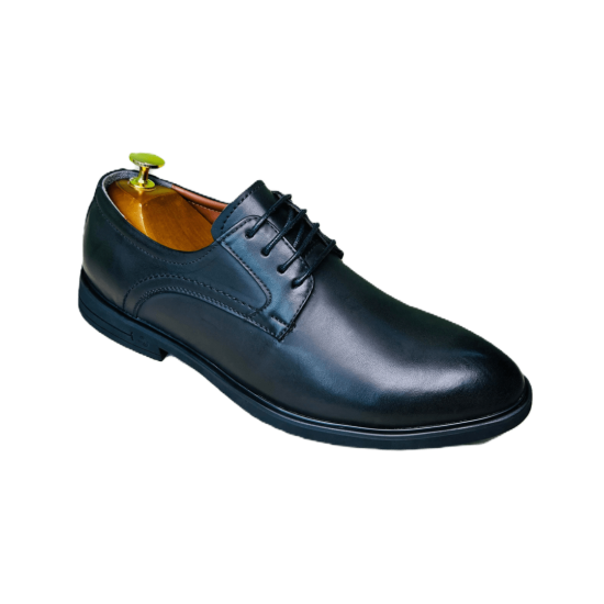 Party & Casual Oxford Plain With Lace Shoes For Men-Black