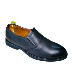 Party & Casual Oxford Without Lace Leather Shoe For Men-PM23023-Black