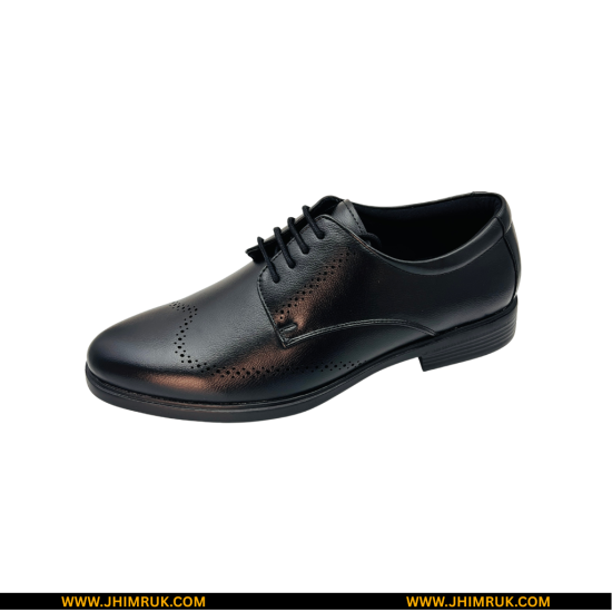 13R Original Brogue Lace Up Formal Casual Party Shoes Comes with Goat Leather Black Color - Size 40X43