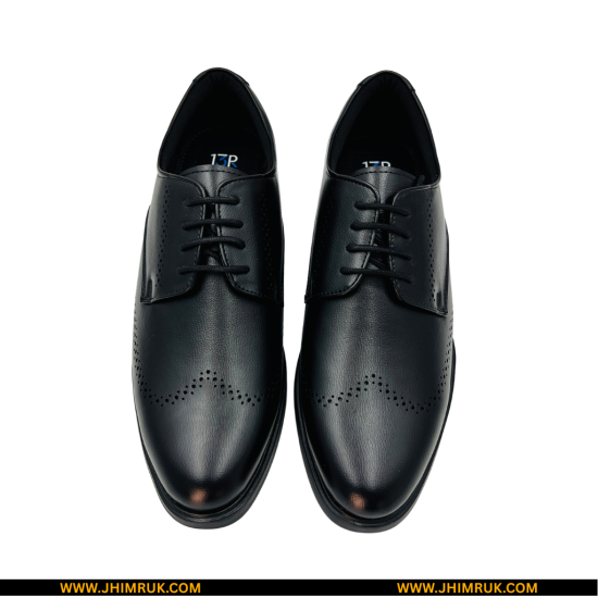 13R Original Brogue Lace Up Formal Casual Party Shoes Comes with Goat Leather Black Color - Size 40X43