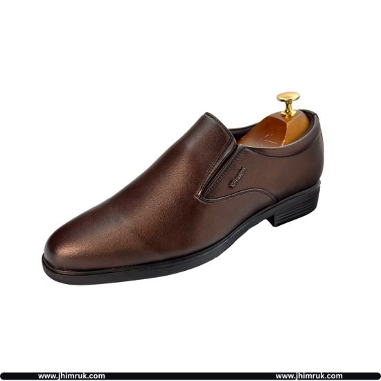13R Original Party & Casual Soft Goat Leather Shoes For Men In Coffee Brown Color- size 40x43