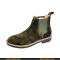 ZARA Chelsea Ankle Slip-On Boot Comes With Camel Shower Leather For Men In Olive Green - Size 40x43