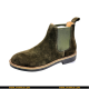 ZARA Chelsea Ankle Slip-On Boot Comes With Camel Shower Leather For Men In Olive Green - Size 40x43