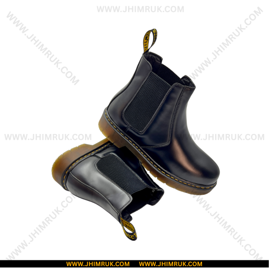 Chelsea Original Sleek Shine Leather Boot Inspired By Martens Single Sole-38X43