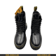 Full Boot With Micro Leather Inspired By Martens Triple Sole In Yellow Stitching -39X43