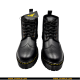 Dr.Martens Inspired Original Brogue Leather Ankle Lace Up Double Sole Black Boot - Size 40X44