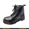 Dr.Martens Inspired Original Black Leather Ankle Lace Up Double Sole Boot - Size 40X43