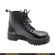 Dr.Martens Inspired Original Black Leather Ankle Lace Up Double Sole Boot - Size 40X43