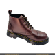 Dr.Martens Inspired Original Brogue Leather Ankle Lace Up Double Sole Cherry Brown Boot - Size 40X44