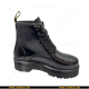 Full Boot With Micro Leather Inspired By Martens Triple Sole In Black Stitching -39X43