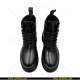 Full Boot With Micro Leather Inspired By Martens Triple Sole In Black Stitching -39X43