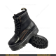 Full Boot With Micro Leather Inspired By Martens Triple Sole In Black Stitching -39X43