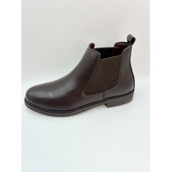 Chelsea Smooth Leather Boots For Men by PULLMAN in Coffee color