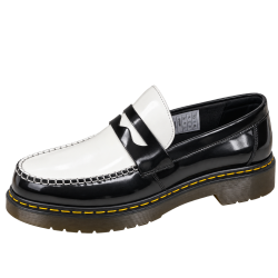 Penny Loafers By martens Single Sole in Black and White with Soft & High Quality Leather Upper, Made in Vietnam-38X43