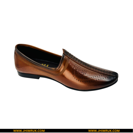 Nagra Jutti Comes With Microfiber Leather Slip-On Shoes In Tan Color - Size 40x43