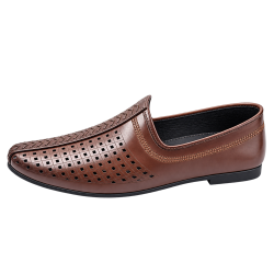 Nagra Jutti Comes with Microfiber Leather In Brown Color Slip-On Shoes - Size 40x43