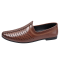 Nagra Jutti Comes with Microfiber Leather In Brown Color Slip-On Shoes - Size 40x43