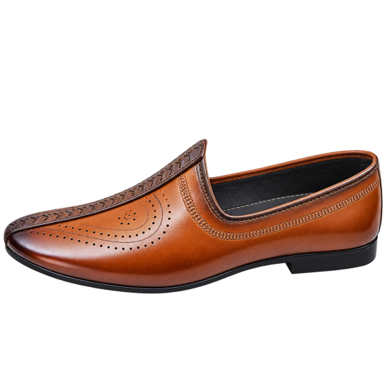 Nagra Jutti Comes With Microfiber Leather Slip-On Shoes In Tan Color - Size 40x43