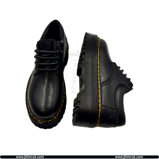 Oxford Shoe Mono Original Wax Leather With Triple Sole Inspired By Dr. Martins-35X39