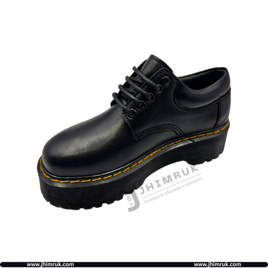 Oxford Shoe Mono Original Wax Leather With Triple Sole Inspired By Dr. Martins-35X39