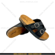Sandals / Slides For Men With Adjustable Double Buckle In Black Color - Size 40x43