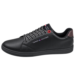 Sneakers By Tommy Hilfiger Comes With Black Micro Leather in Lace-Up - Size 40x43
