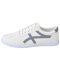 Sneakers For Men With Soft Materials In Lace-Up White With Grey Stripe