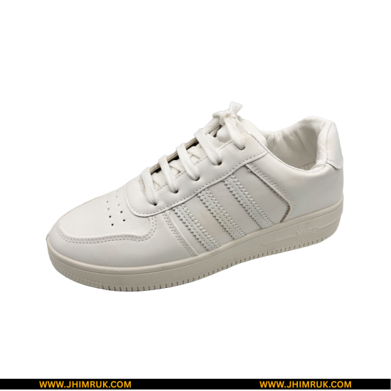 Sneakers For Men In Full White Color With Soft Materials -39X43