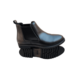 Chelsea Smooth Leather Boots For Men By Pullman-Black