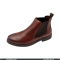 Chelsea Smooth Leather Boots  By Pullman-Wax Brown