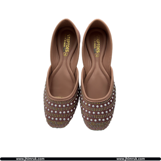 Kohlapuri Jutti For Women, Premium quality in Peach Color - Size 37X41