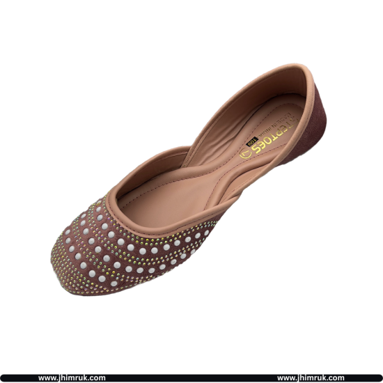 Kohlapuri Jutti For Women, Premium quality in Peach Color - Size 37X41