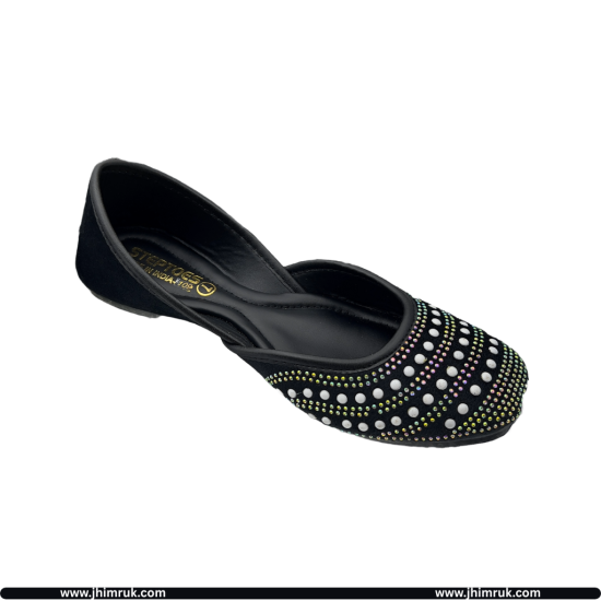 Kohlapuri Jutti For Women, Premium quality in Black Color - Size 37X41