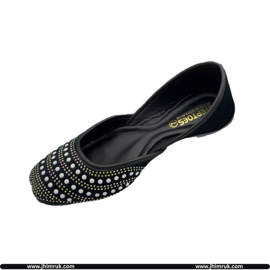Kohlapuri Jutti For Women, Premium quality in Black Color - Size 37X41