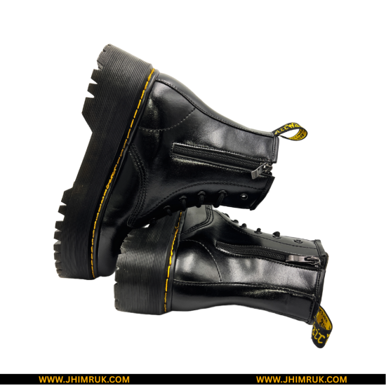 Full Boot With Micro Leather Inspired By Dr.Martens Triple Sole-35X39-Black