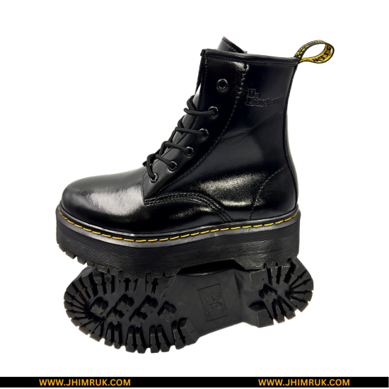 Full Boot With Micro Leather Inspired By Dr.Martens Triple Sole-35X39-Black