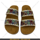 Sandals in beautiful Dhaka Pattern in Blue & Red Mix Color - Size 36x39